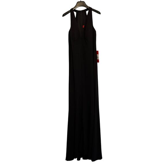 New NWT Carmen Marc Valvo Infusion Black Maxi Dress Size 10 - Picture 5 of 13